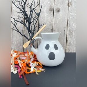 HALLOWEEN PITCHER WITH WOODEN SPOON HOCUS POCUS GHOST
ceramic spooky NWT VHTF